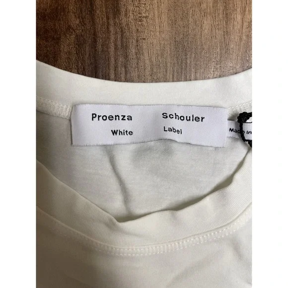 Proenza Schouler New York White Label Women's Solid Stretch Jersey T Shirt Sz S - Picture 3 of 9
